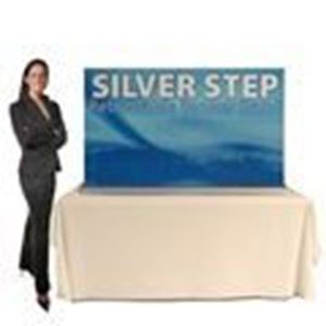 Picture of Silver Step Retractable Banner Stand Tabletop 60 inches